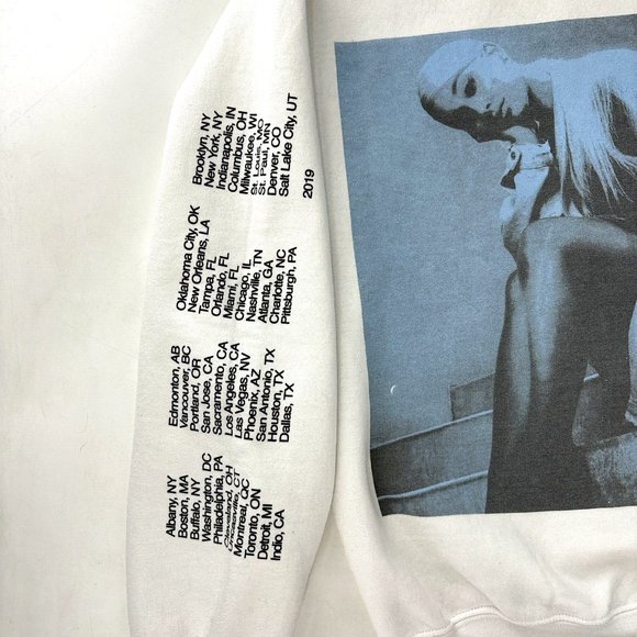 Ariana Grande Coachella AMEX Sweetener World Tour Sweatshirt Womens S White READ - Picture 4 of 15